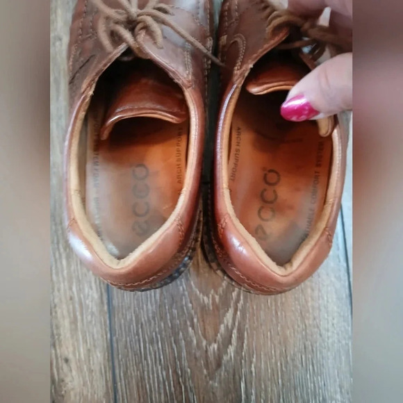 Ecco Leather Oxford Shoes Men's Size 9.5  Business Office Church Dark Academia - Picture 8 of 9